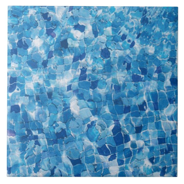 Abstract Blue Water Surface Tile (Front)