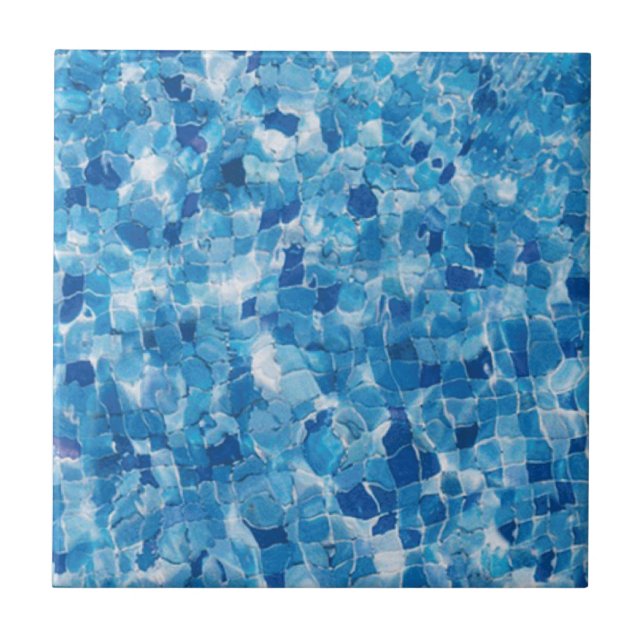 Abstract Blue Water Surface Tile (Front)