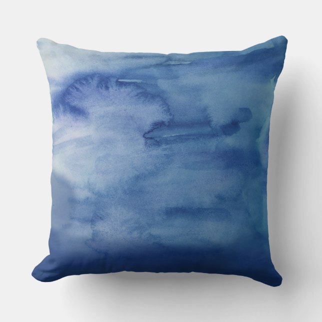 Abstract Blue Water Texture Beach Cushion (Front)