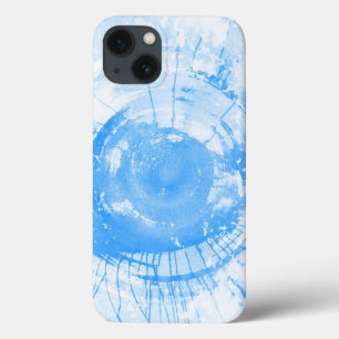 Abstract blue watercolor background, texture. 2 iPhone 13 case