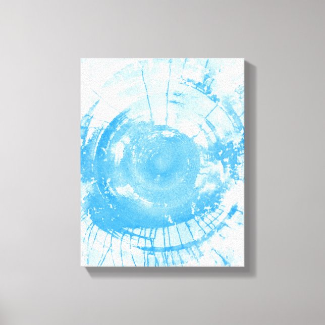 Abstract blue watercolor background, texture. canvas print (Front)