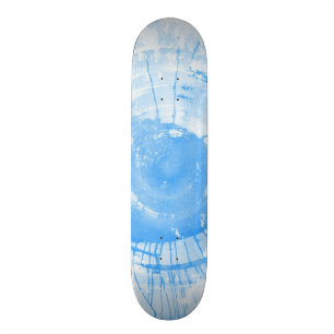 Abstract blue watercolor background, texture. skateboard