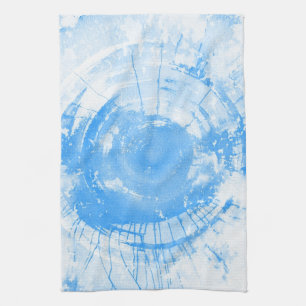 Abstract blue watercolor background, texture. tea towel