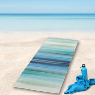Abstract Blue Watercolor Yoga Mat