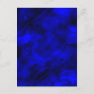 Abstract Blue Watercolour Paint Holiday Postcard