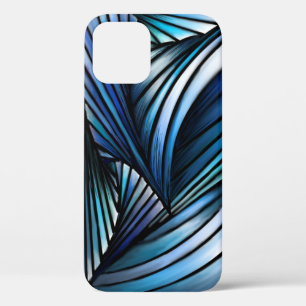 Abstract blue wave iPhone 12 case