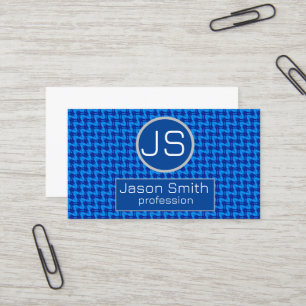 Abstract blue wave pattern business card