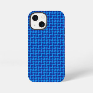 Abstract blue wave pattern iPhone 13 mini case