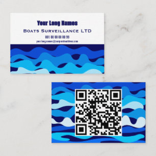 Abstract blue waves corporate style business card