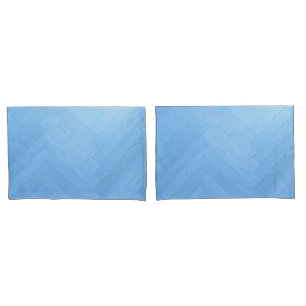 Abstract Blue Wood Floor Board Pillowcase