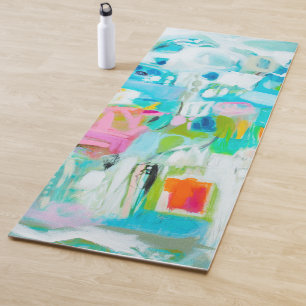 Abstract Blue Yoga Mat
