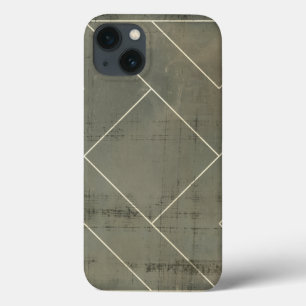 Abstract Blueprint with Geometric Shapes iPhone 13 Case