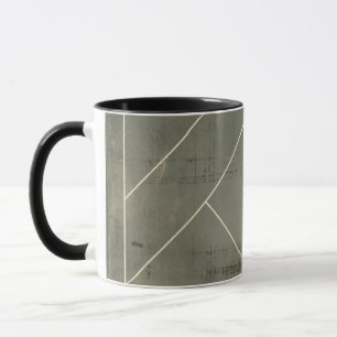 Abstract Blueprint with Geometric Shapes Mug