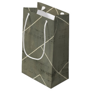 Abstract Blueprint with Geometric Shapes Small Gift Bag