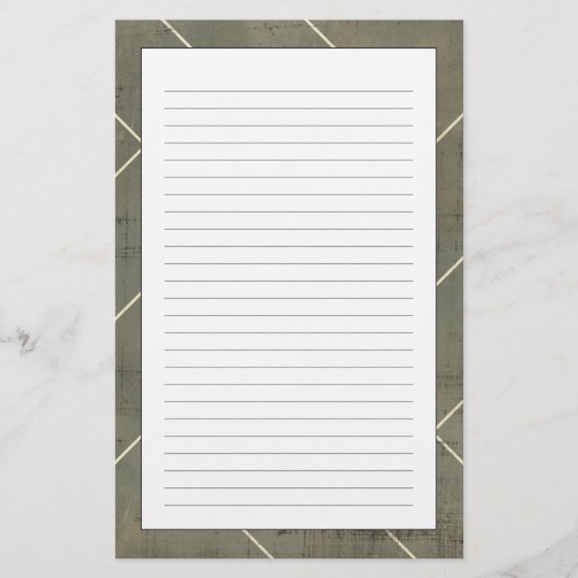 Abstract Blueprint with Geometric Shapes Stationery (Front)