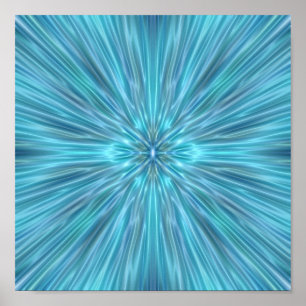 Abstract Blues Poster