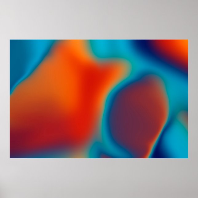 Abstract blur background with colorful blue-light  poster (Front)