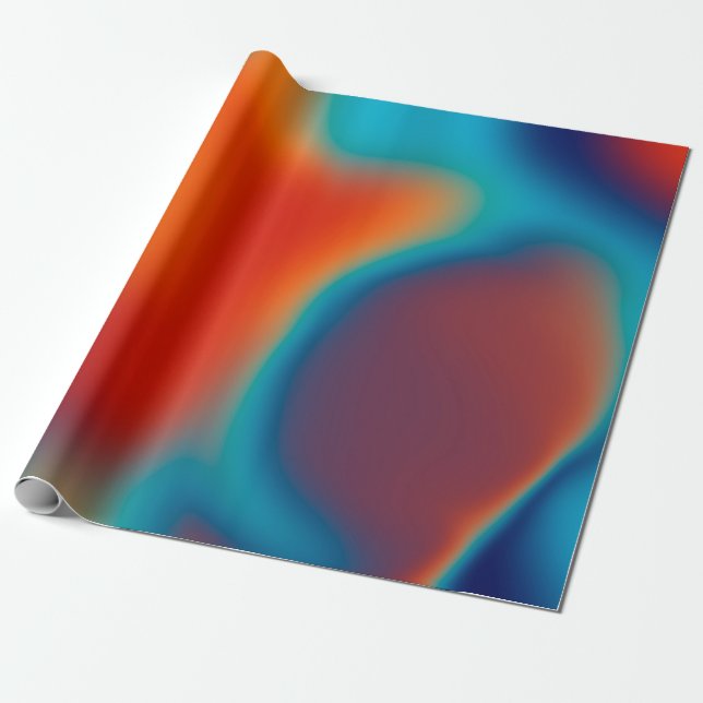 Abstract blur background with colorful blue-light  wrapping paper (Unrolled)