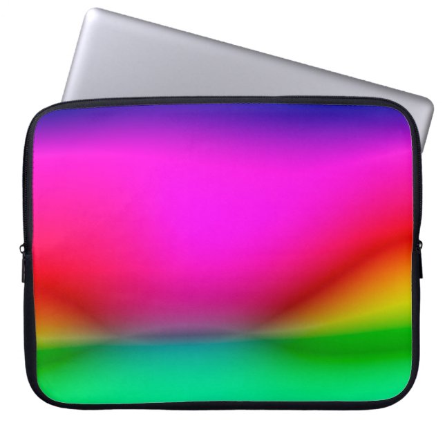 abstract blur lights background, colourful pattern laptop sleeve (Front)