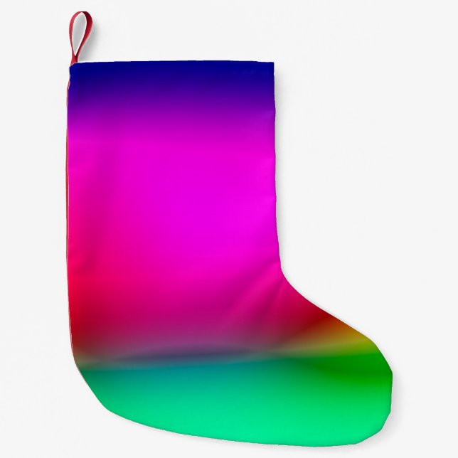 abstract blur lights background, colourful pattern small christmas stocking (Front)