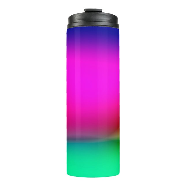 abstract blur lights background, colourful pattern thermal tumbler (Front)