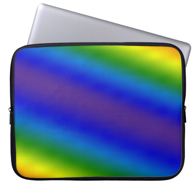 Abstract blurred gradient mesh background in brigh laptop sleeve (Front)