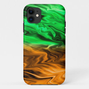Abstract blurry spotted pattern in orange green  Case-Mate iPhone case