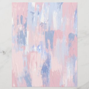Abstract Blush and Blue Paint Scrapbook Paper