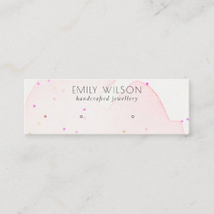 Abstract Blush Confetti Wash Stud Earring Display Mini Business Card
