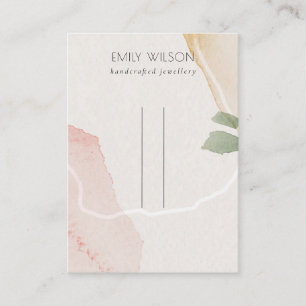 Abstract Blush Earthy Green Hairclips Pin Display Business Card