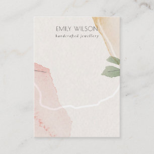 Abstract Blush Earthy Green Necklace Band Display Business Card