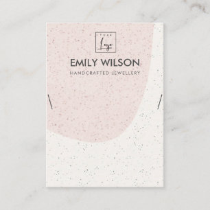 ABSTRACT BLUSH PINK CERAMIC NECKLACE DISPLAY LOGO BUSINESS CARD