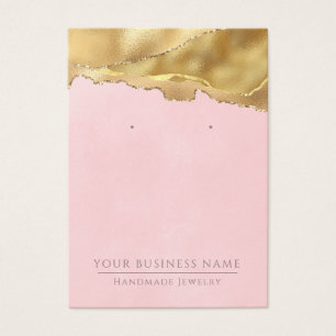 Abstract Blush Pink Gold Earring Display Cards