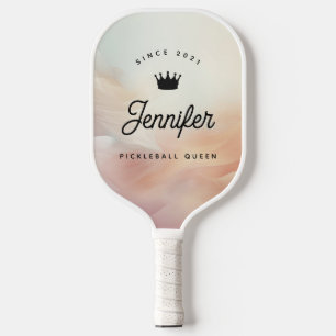Abstract Blush Pink Pickleball Paddle