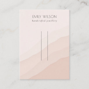 Abstract Blush Pink Waves Hairclips Pin Display Business Card