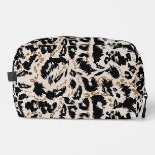 Abstract Bohemian African Leopard Pattern Dopp Kit