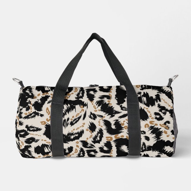 Abstract Bohemian African Leopard Pattern  Duffle Bag (Front)