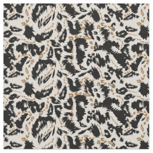 Abstract Bohemian African Leopard Pattern Fabric