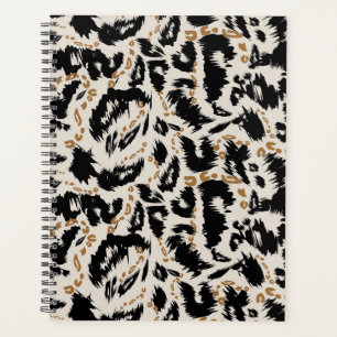 Abstract Bohemian African Leopard Pattern Planner