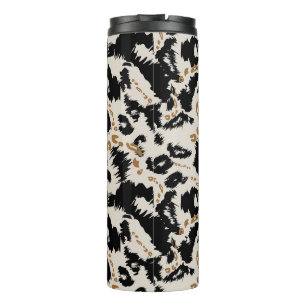 Abstract Bohemian African Leopard Pattern  Thermal Tumbler