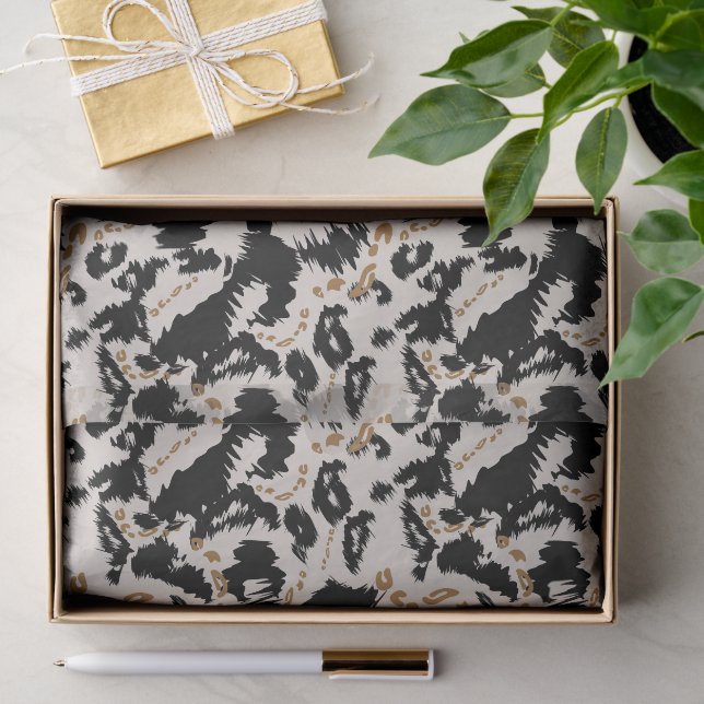 Abstract Bohemian African Leopard Pattern  Tissue Paper (Gift)