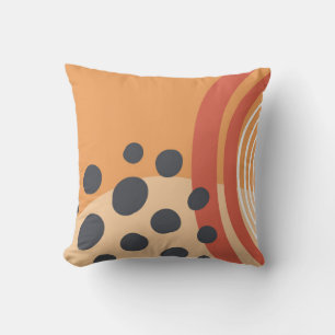 Abstract bohemian artistic shapes cushion
