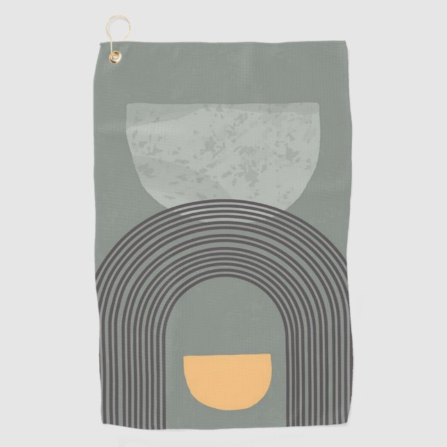Abstract Bohemian shapes pattern Golf Towel (Front)