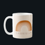 Abstract Boho 70s Rainbow Terracotta Personalised Coffee Mug<br><div class="desc">Abstract Boho 70s Rainbow Terracotta Personalised Coffee Mug</div>