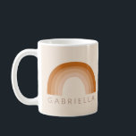 Abstract Boho 70s Rainbow Terracotta Personalised Coffee Mug<br><div class="desc">Abstract Boho 70s Rainbow Terracotta Personalised Coffee Mug</div>