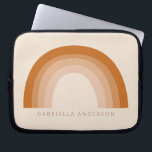 Abstract Boho 70s Rainbow Terracotta Personalised  Laptop Sleeve<br><div class="desc">Abstract Boho 70s Rainbow Terracotta Personalised Laptop Sleeve</div>