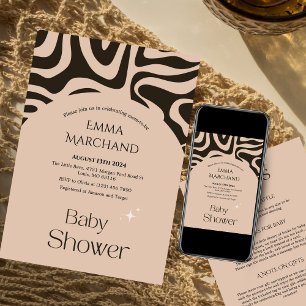 Abstract Boho Baby Shower Invitation