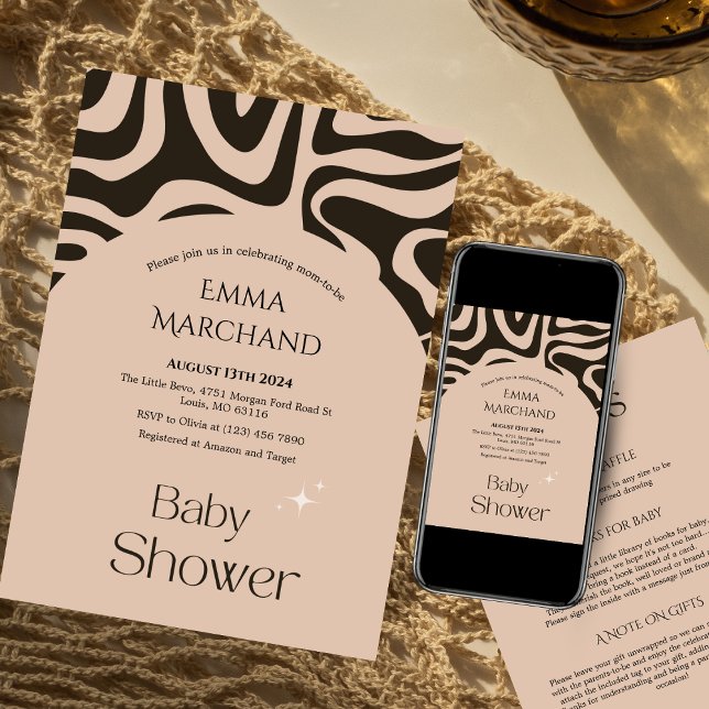 Abstract Boho Baby Shower Invitation (Creator Uploaded)