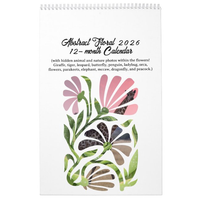 Abstract Boho Botanical Nature 2026 12-month Calendar (Cover)