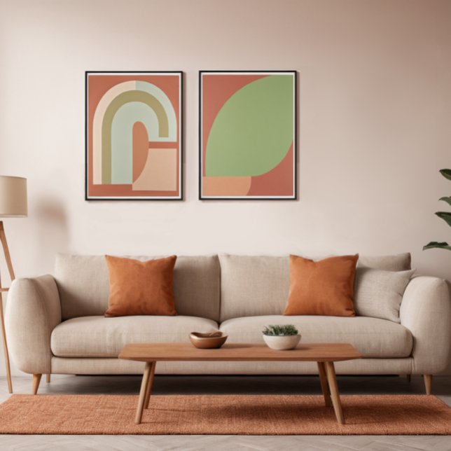 Abstract Boho Circular forms Terracota and olive (Creator Uploaded)